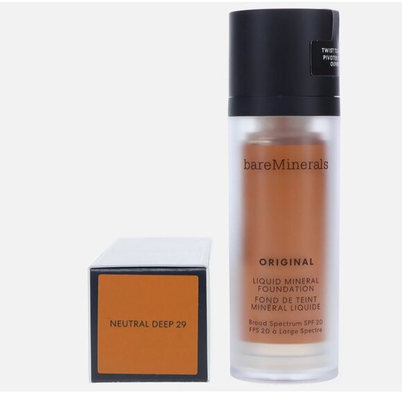 New IB! BareMinerals ORIGINAL LIQUID MINERAL FOUNDATION SPF 20 Neutral Deep 29* - Picture 1 of 3